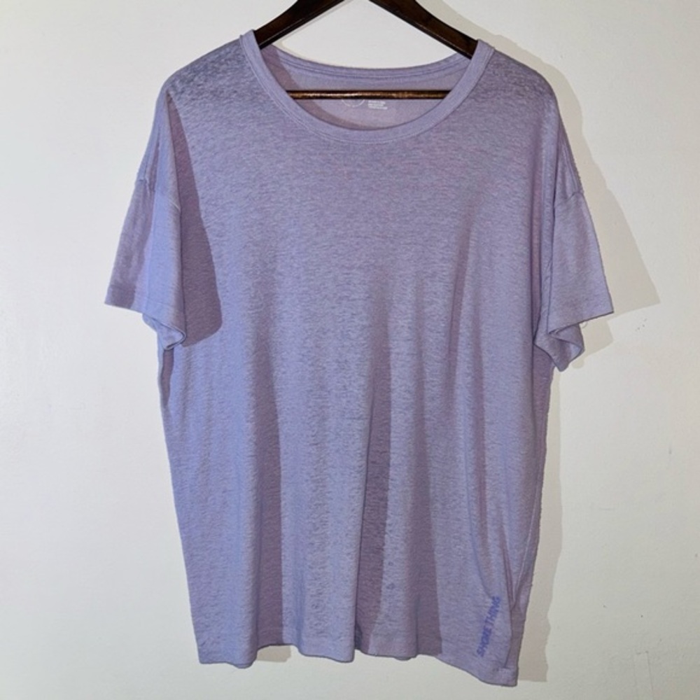Aerie "Shore Thing" NWOT Lavender Slub Knit Oversized Tee SIZE MEDIUM